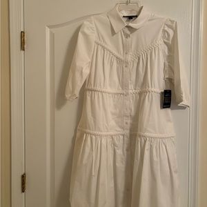 Brand new Boston Proper white tiered dress